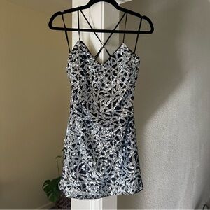 Ali & Jay Mini Dress Silver Sequin